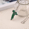 Elven Green Leaf With Chains Fan Jewelry