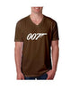 James Bond 007 T Shirts Short Sleeve V Neck Men T Shirts